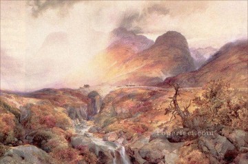 Thomas Moran Painting - Pass at Glencoe Scotland Rocky Mountains School Thomas Moran
